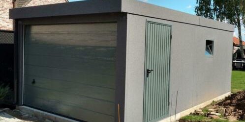 betonnen schuuur Fundering voor de schuur