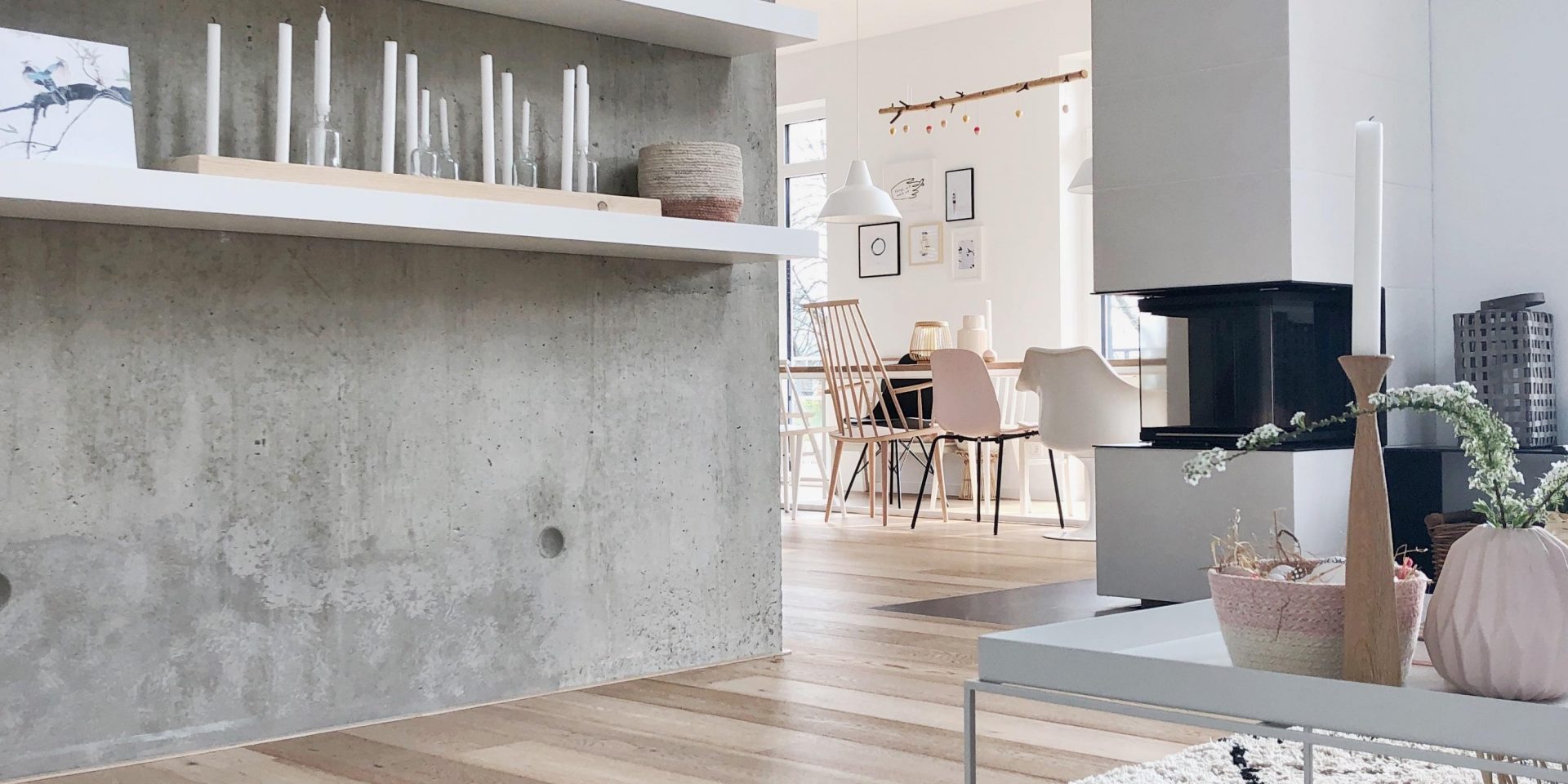 wand van beton betonwanden in woning