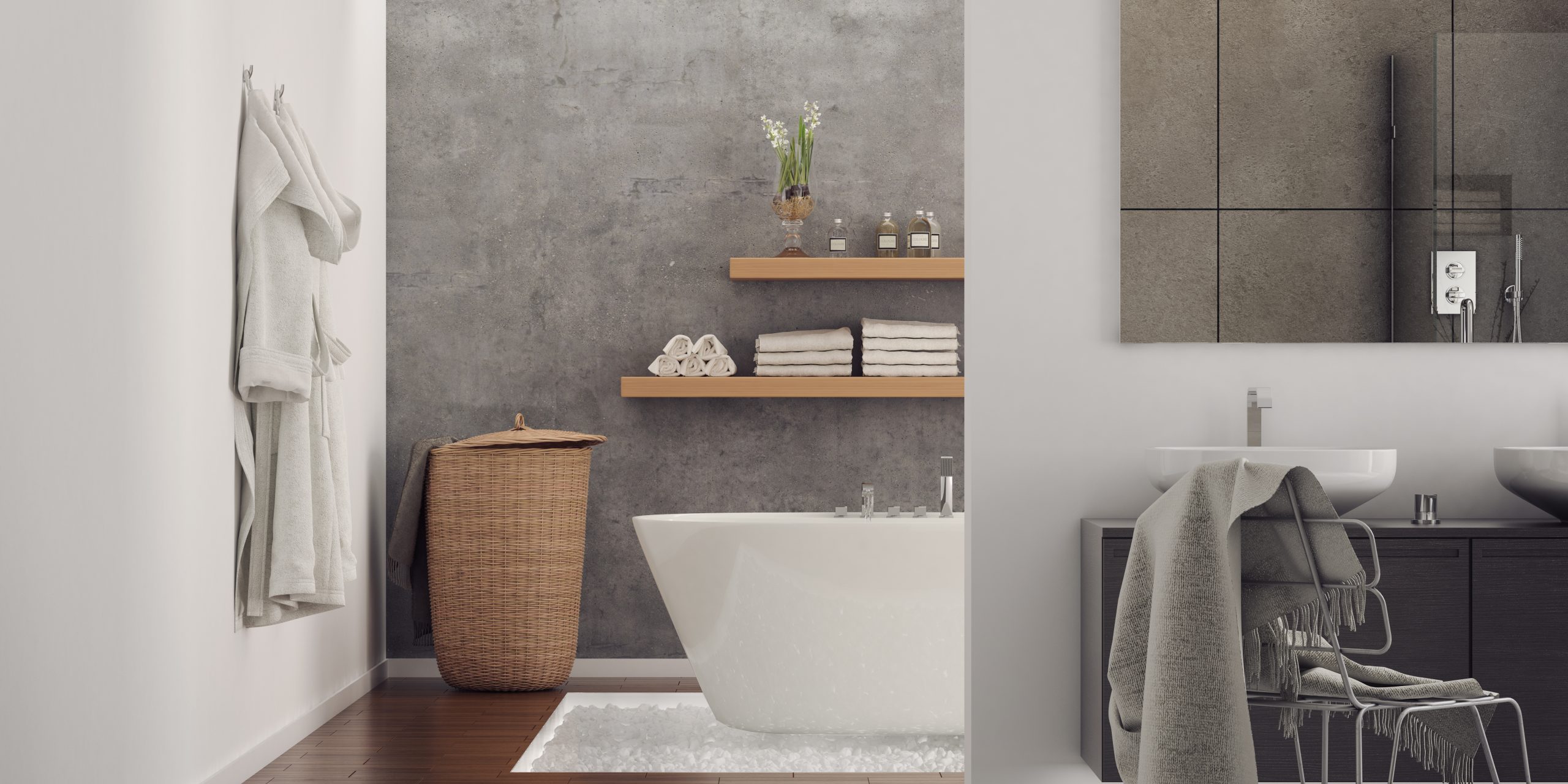 Modern minimalist bathroom